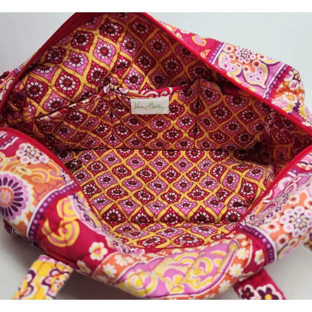 Vera Bradley Raspberry Fizz Rare Retired Quilted Shoulder Bag Mini Duffle Y2K